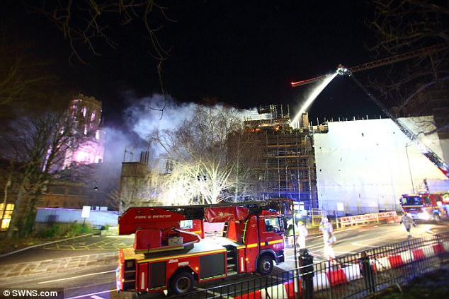 News: Huge fire breaks out at Bristol University maths building undergoing a £33million renovation with smoke and flames seen across the city