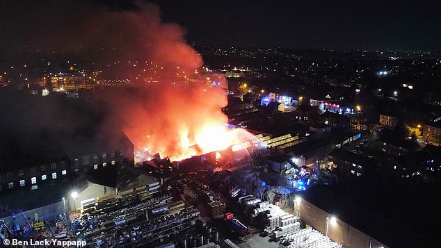 News: Huge fire rips through Wakefield warehouse leaving one building completely gutted