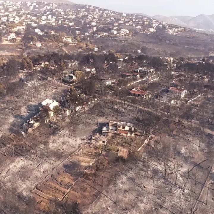 News: Drone captures aftermath of Greece fires