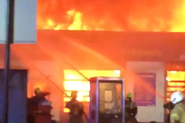 News: Manor Park fire: Gas cylinders explode as huge blaze breaks out at Kwik Fit tyre workshop in east London