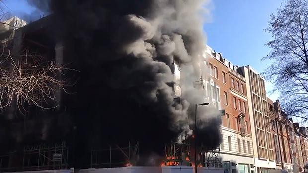 News: More than 50 firefighters tackle large blaze in London’s West End