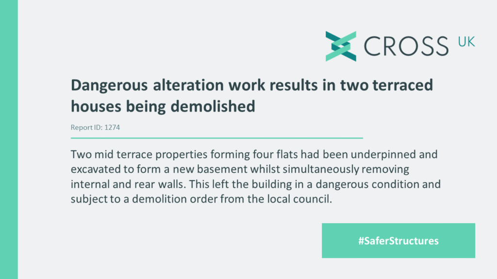 News: Dangerous alteration work results in two terraced houses being demolished