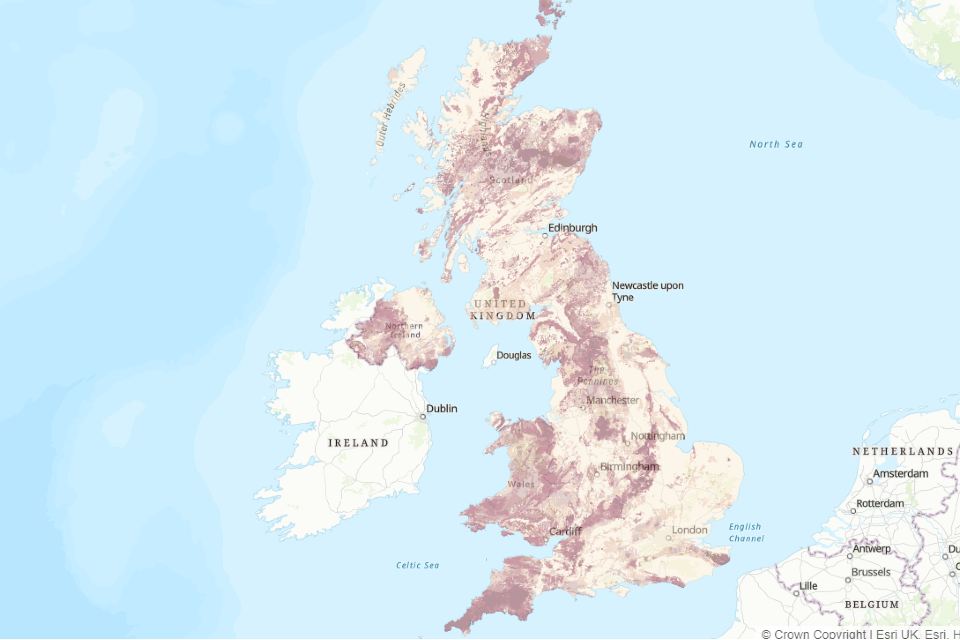 News: UKHSA and BGS publish updated radon map for Great Britain