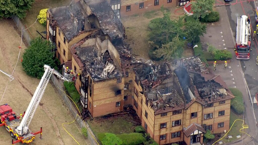 News: ‘Inferno’ at block of flats in Bedford kills one – with more feared dead